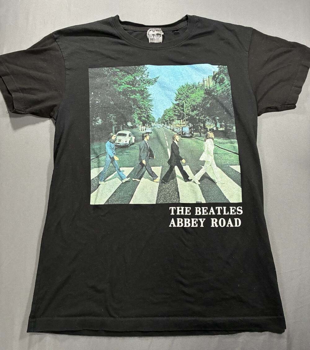The Beatles Abbey Road Graphic Crew Neck T-Shirt Black